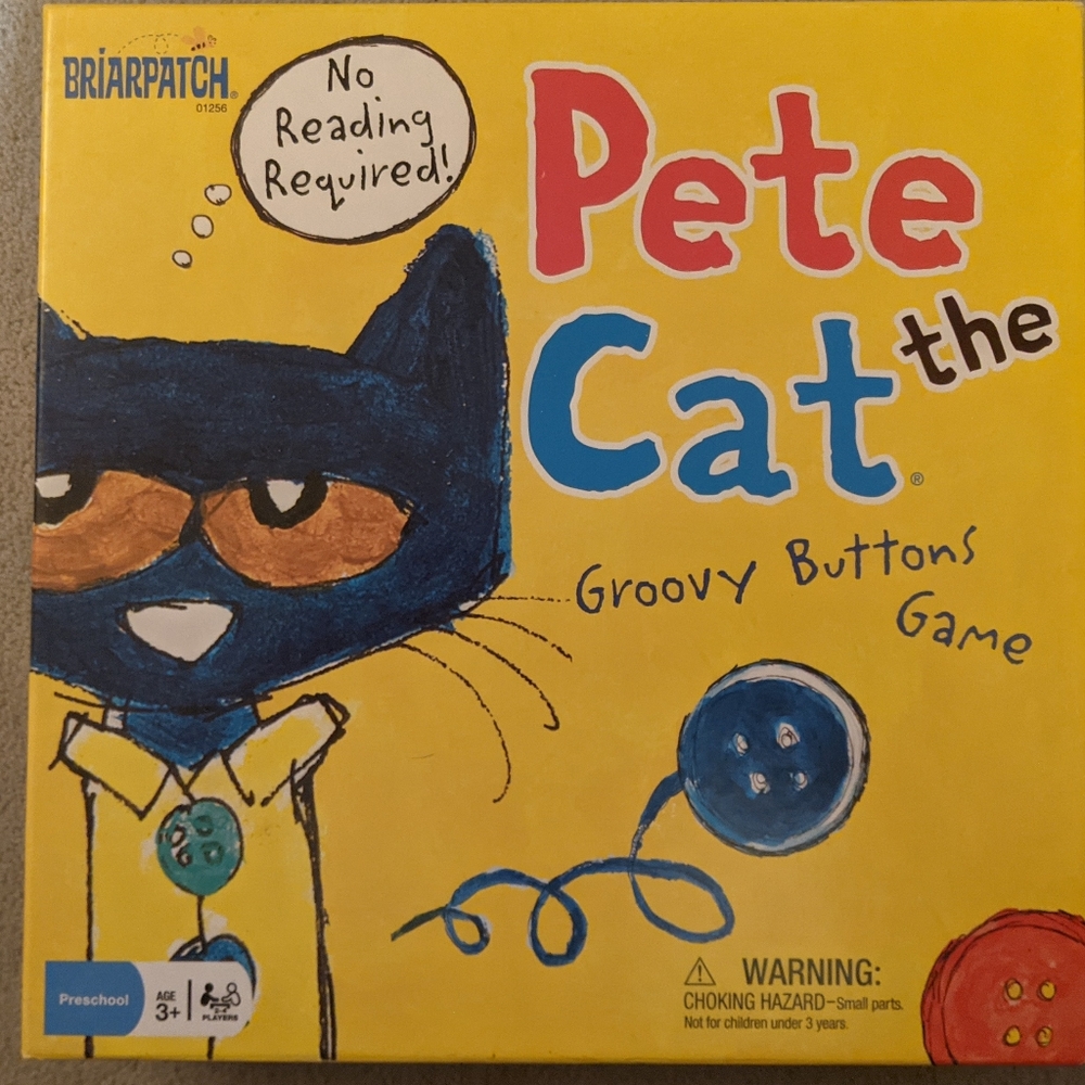 Pete the Cat Groovy Buttons Game. Based on the NY Times Best Selling Book Series